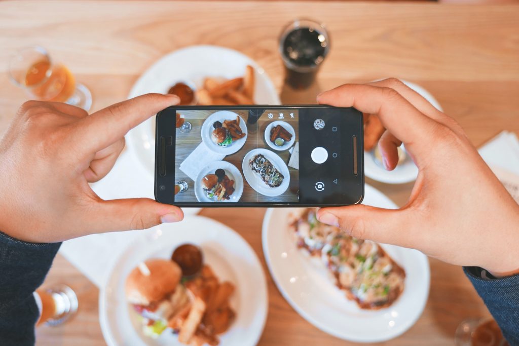 Taking food picture for the food review