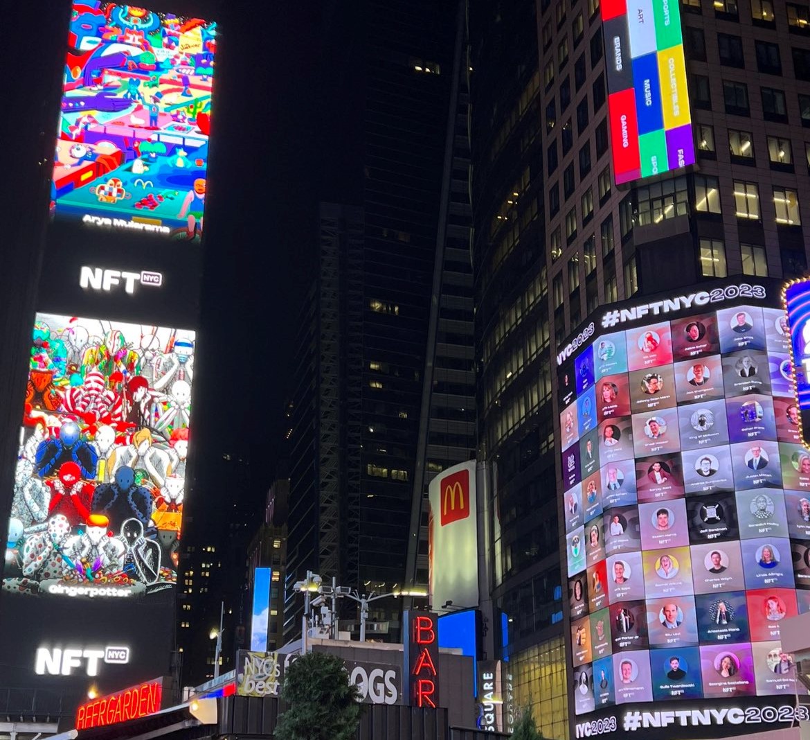NFT.NYC 2023 time Square